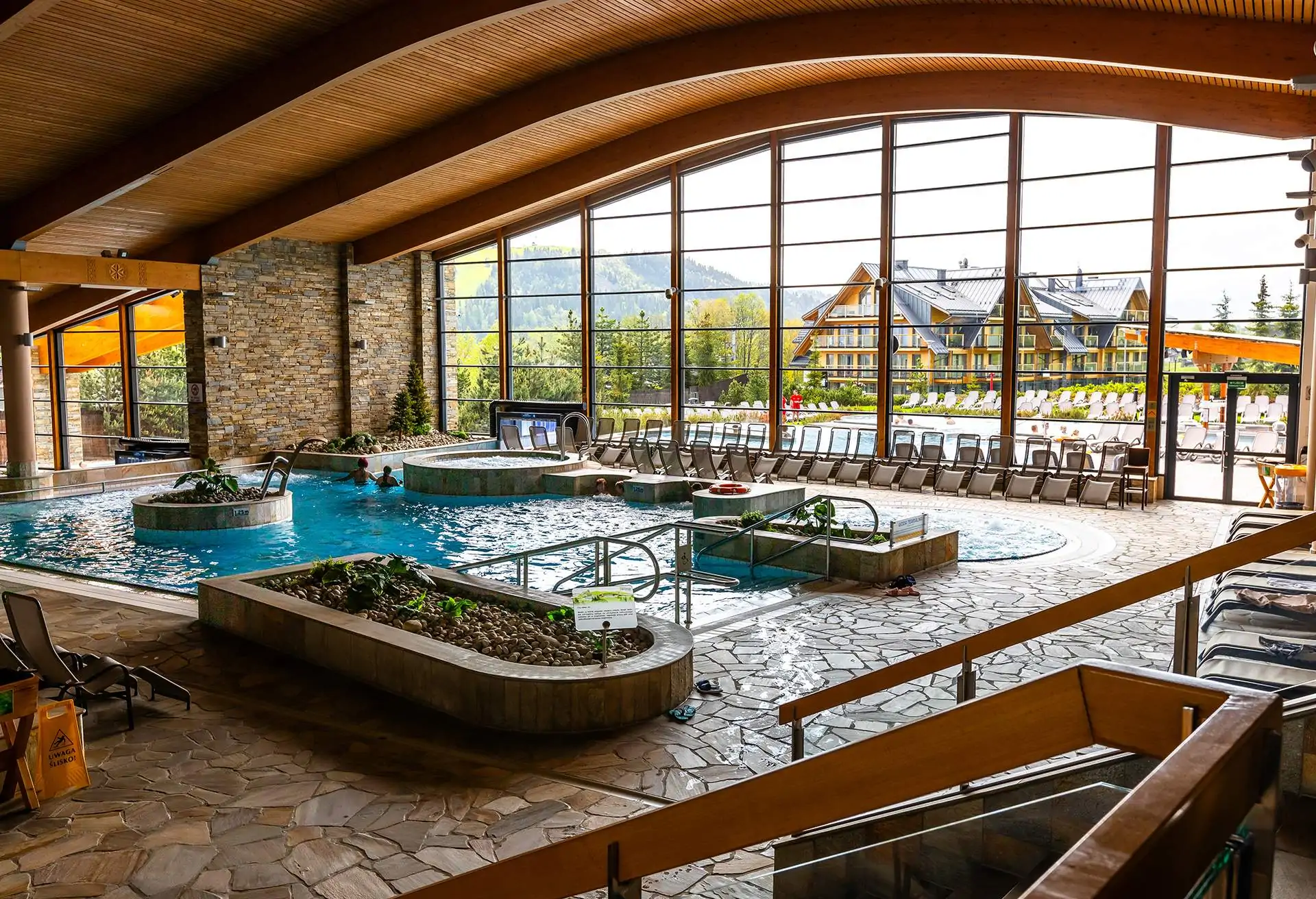 Indoor view of spa at Terma Bania, Poland